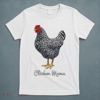 Chicken Mama Black Barred Plymouth Rock Hen Mom Bird Lovers T-Shirt thumb 5