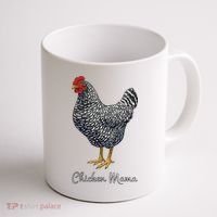 Chicken Mama Black Barred Plymouth Rock Hen Mom Bird Lovers Coffee Mug thumb 1