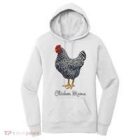 Chicken Mama Black Barred Plymouth Rock Hen Mom Bird Lovers Women's Hoodie thumb 0