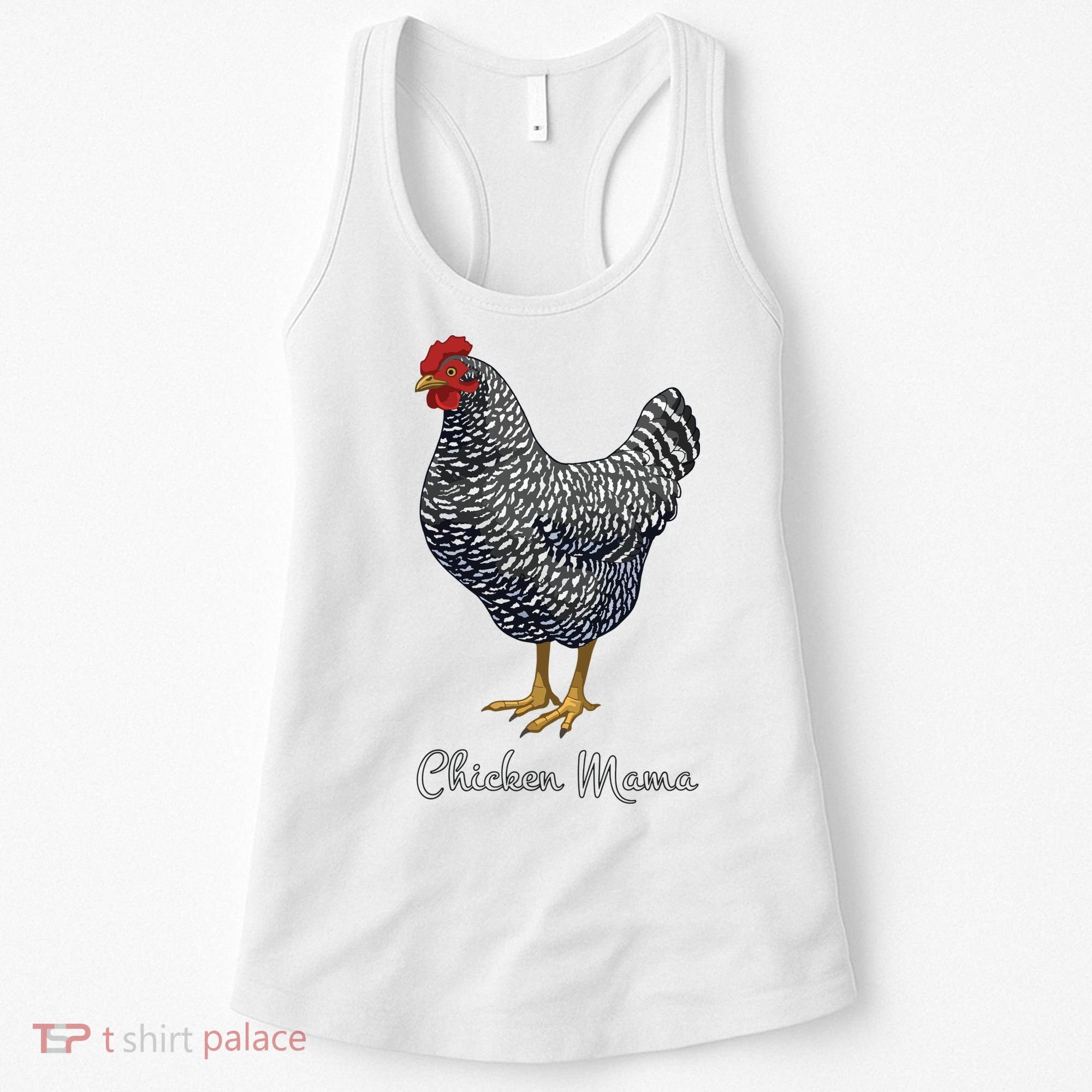 Chicken Mama Black Barred Plymouth Rock Hen Mom Bird Lovers Women's Tank Top