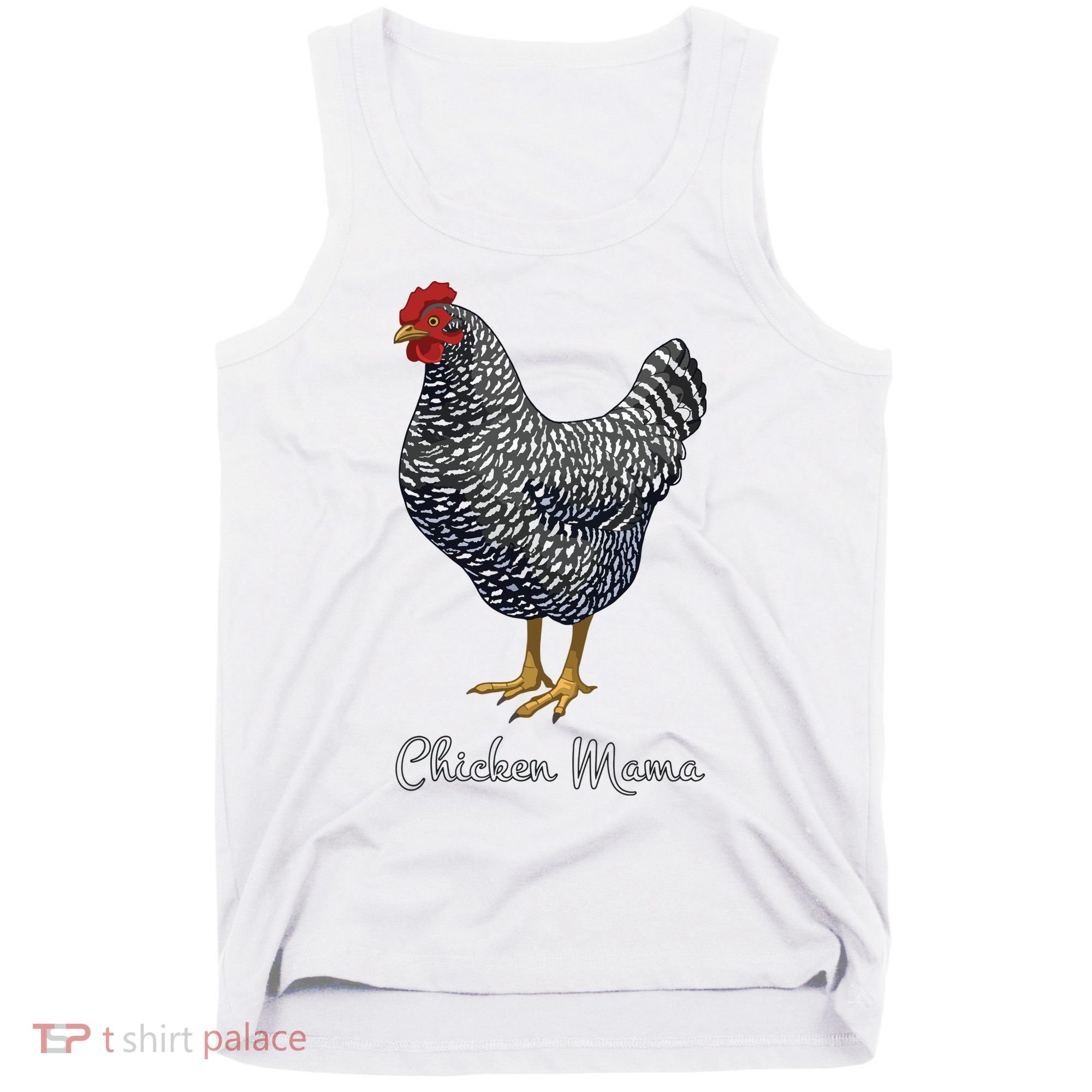 Chicken Mama Black Barred Plymouth Rock Hen Mom Bird Lovers Tank Top