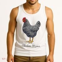 Chicken Mama Black Barred Plymouth Rock Hen Mom Bird Lovers Tank Top thumb 3