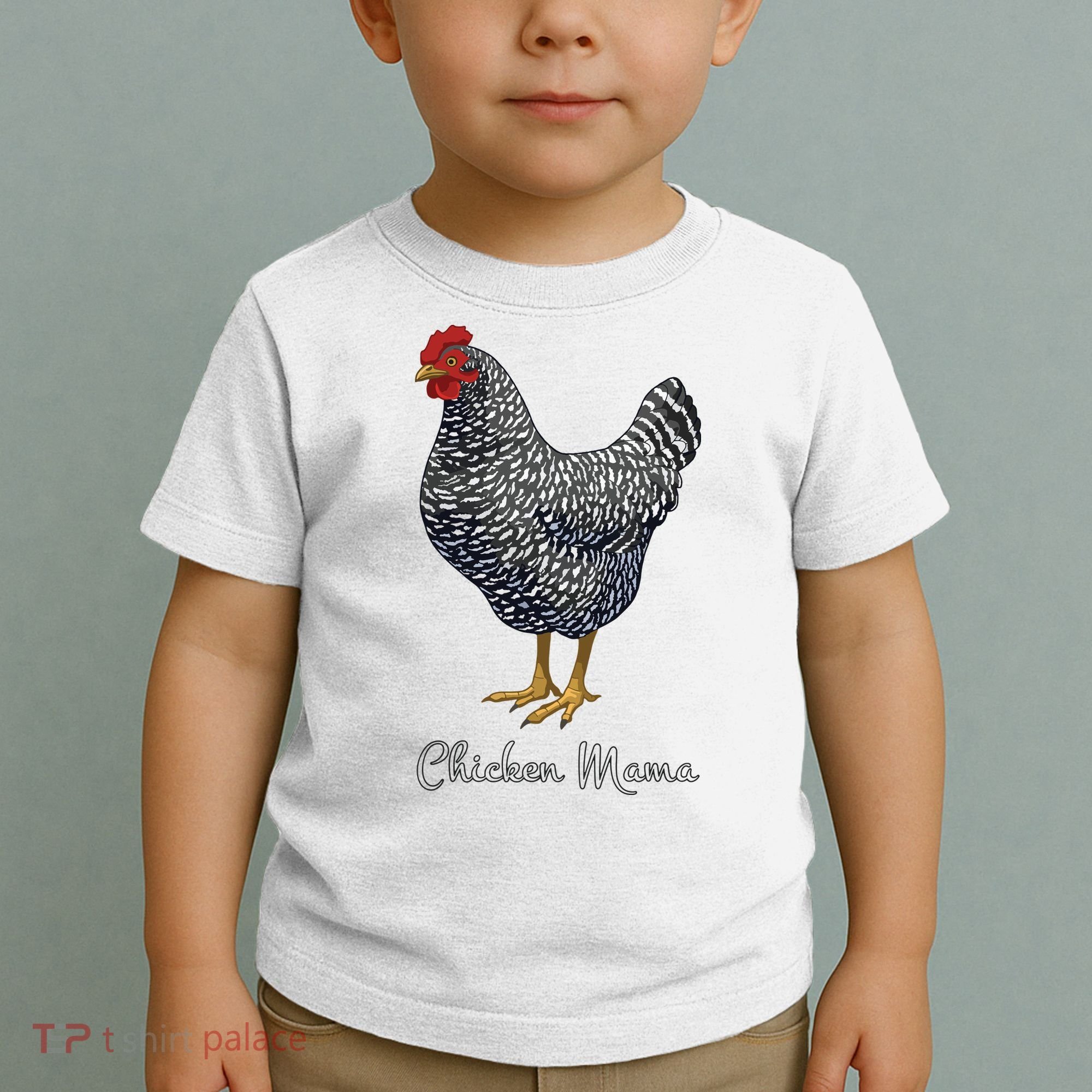 Chicken Mama Black Barred Plymouth Rock Hen Mom Bird Lovers Toddler T-Shirt