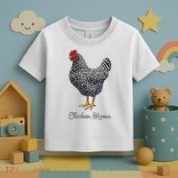 Chicken Mama Black Barred Plymouth Rock Hen Mom Bird Lovers Toddler T-Shirt thumb 3