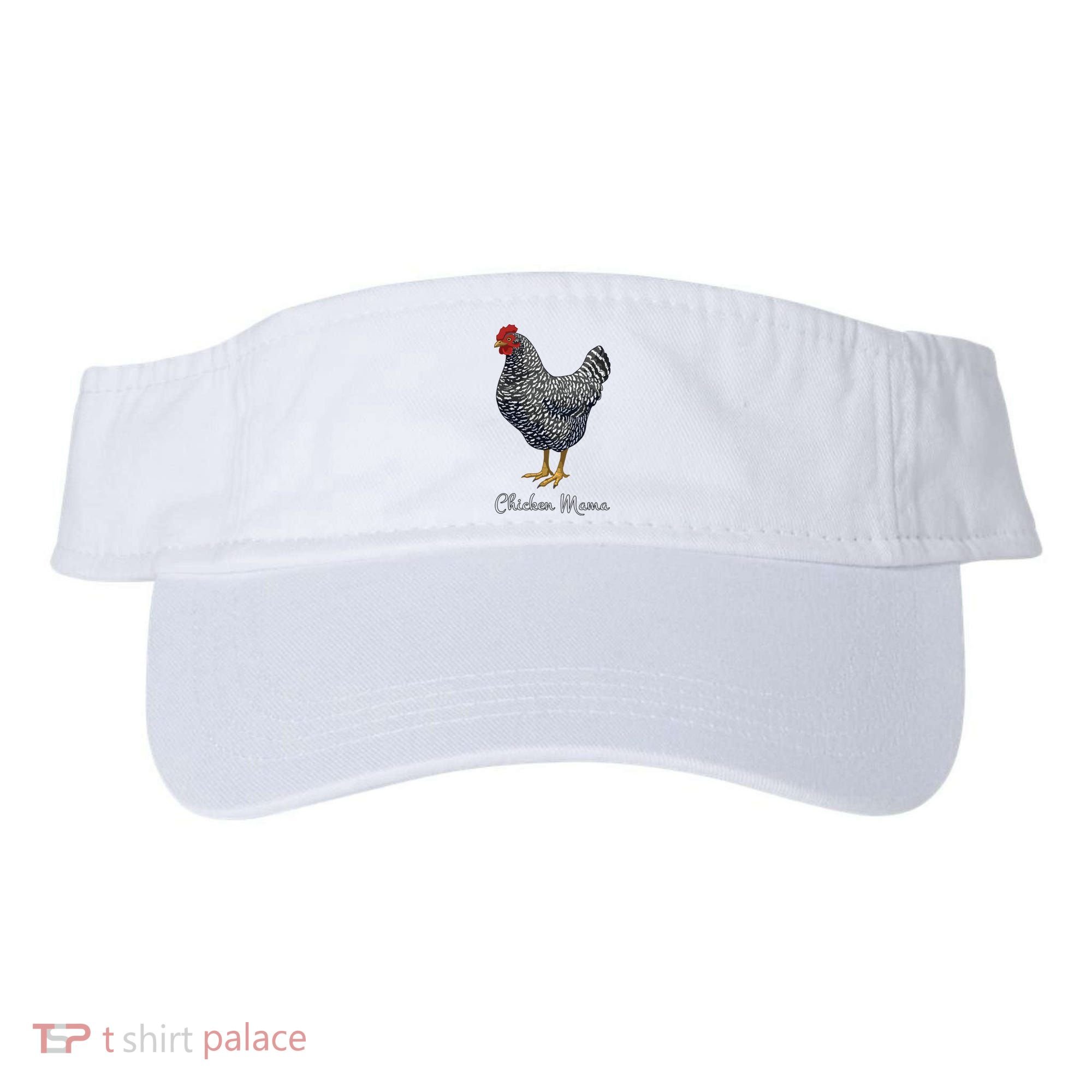 Chicken Mama Black Barred Plymouth Rock Hen Mom Bird Lovers Visor