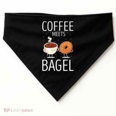 Coffee Meets Bagel Baking Bagel Lover Baker Bagels Dough Cute Gift USA-Made Doggie Bandana