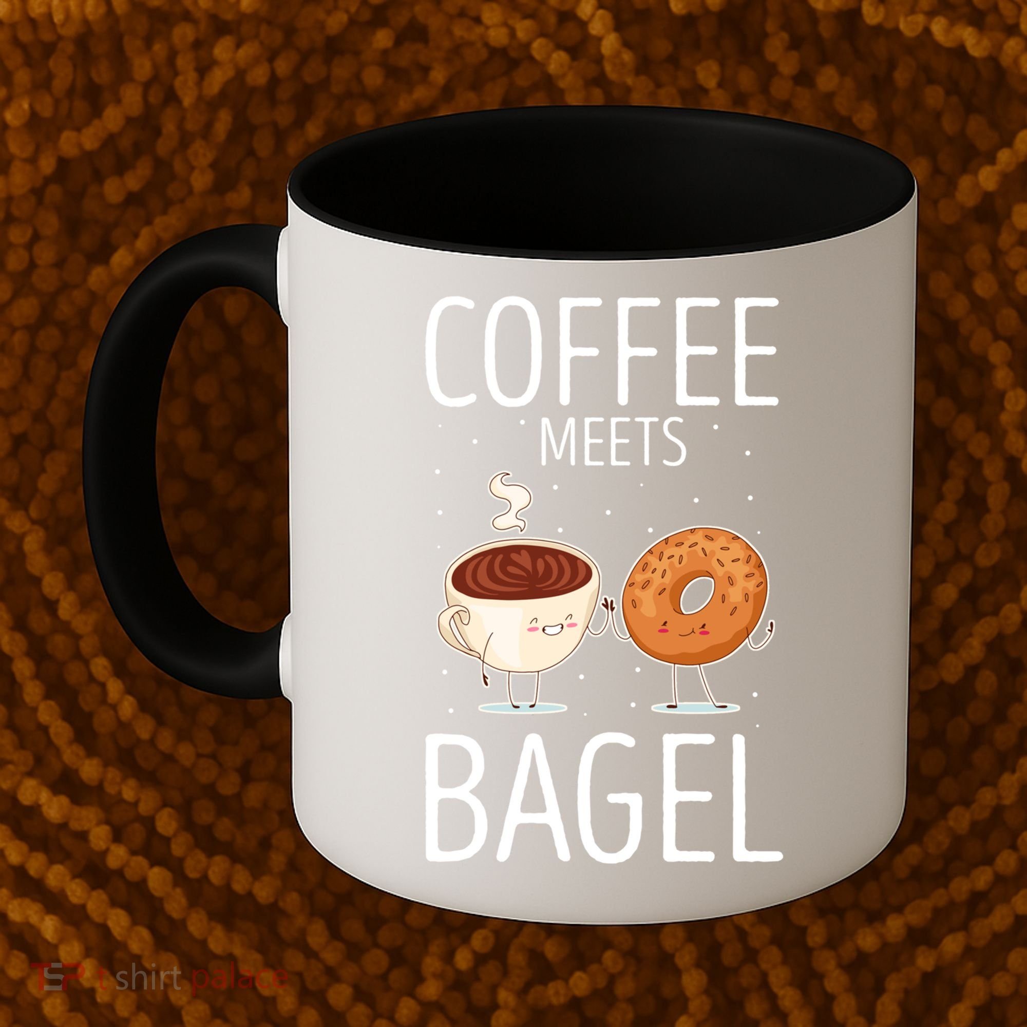 Coffee Meets Bagel Baking Bagel Lover Baker Bagels Dough Cute Gift Coffee Mug