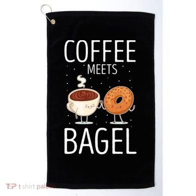 Coffee Meets Bagel Baking Bagel Lover Baker Bagels Dough Cute Gift Golf Towel
