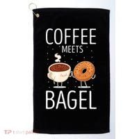 Coffee Meets Bagel Baking Bagel Lover Baker Bagels Dough Cute Gift Golf Towel thumb 0