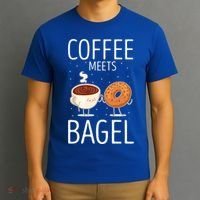 Coffee Meets Bagel Baking Bagel Lover Baker Bagels Dough Cute Gift T-Shirt thumb 3