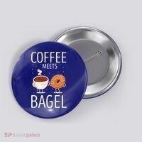 Coffee Meets Bagel Baking Bagel Lover Baker Bagels Dough Cute Gift Button thumb 0