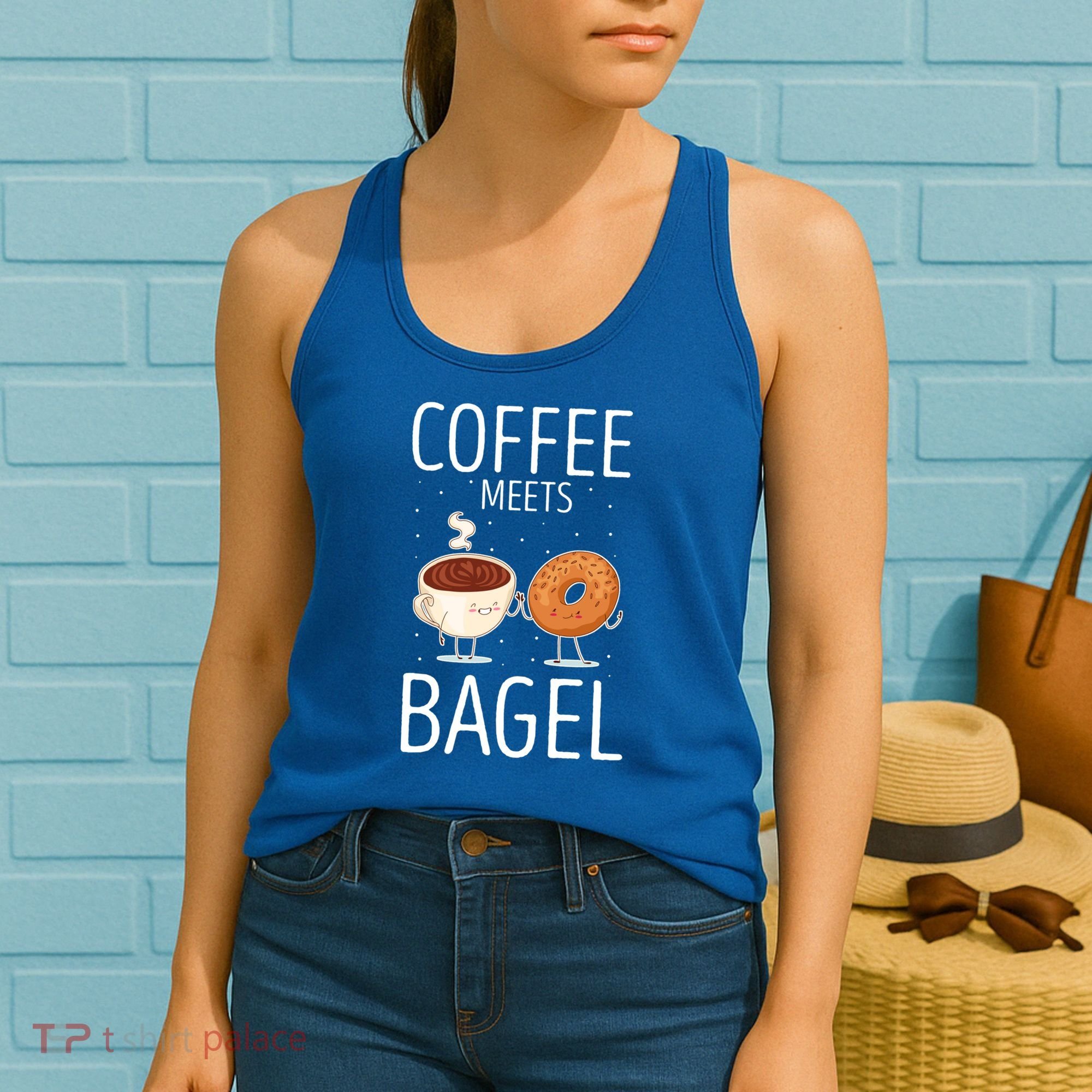 Coffee Meets Bagel Baking Bagel Lover Baker Bagels Dough Cute Gift Women's Tank Top
