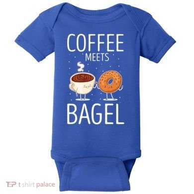 Coffee Meets Bagel Baking Bagel Lover Baker Bagels Dough Cute Gift Baby Bodysuit