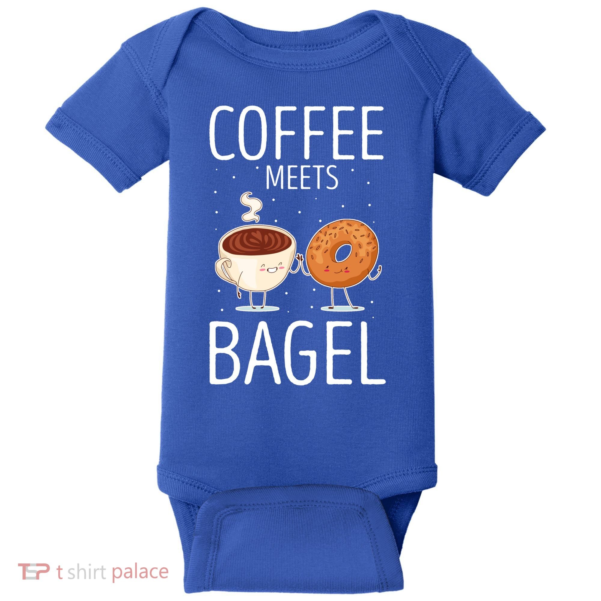 Coffee Meets Bagel Baking Bagel Lover Baker Bagels Dough Cute Gift Baby Bodysuit