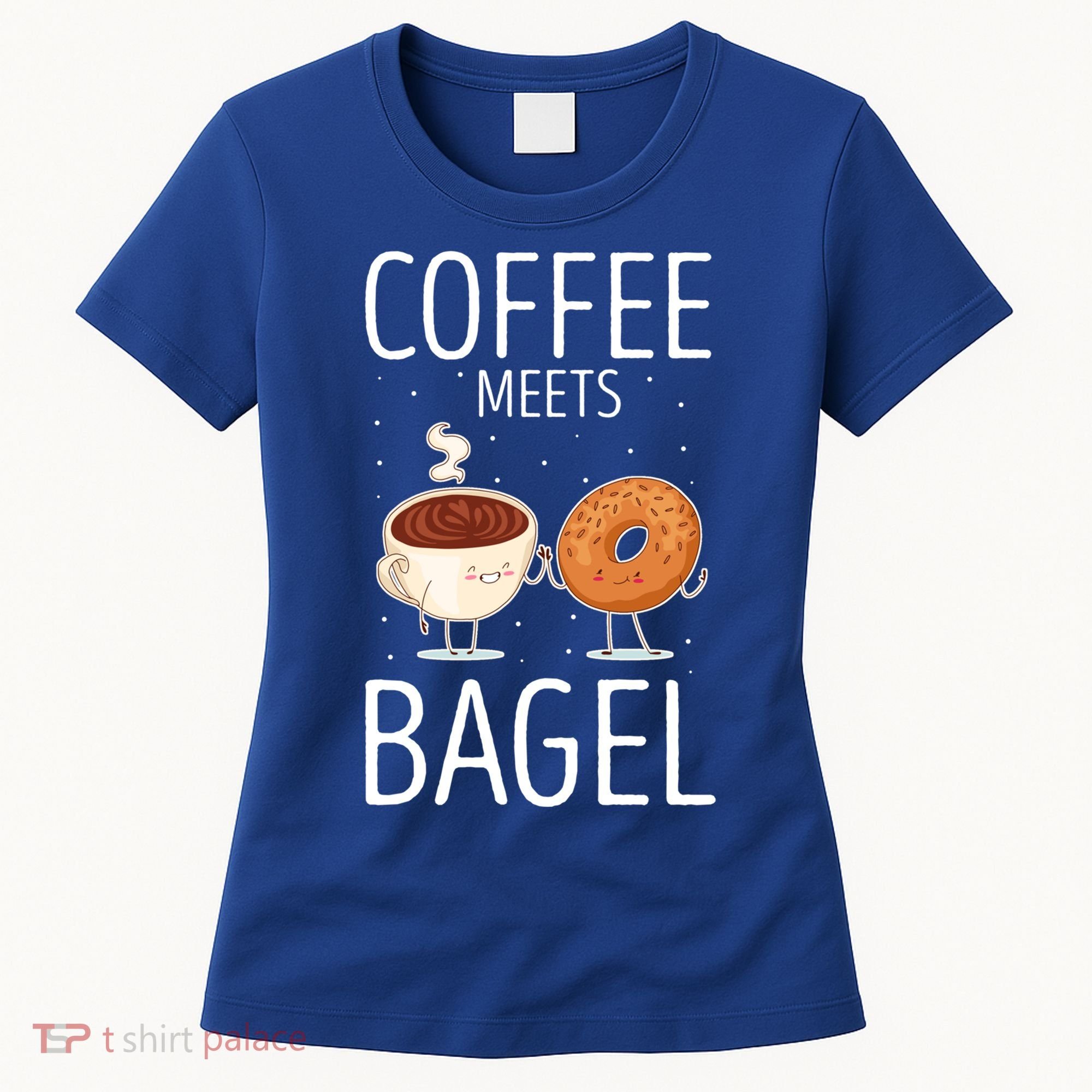 Coffee Meets Bagel Baking Bagel Lover Baker Bagels Dough Cute Gift Women's T-Shirt
