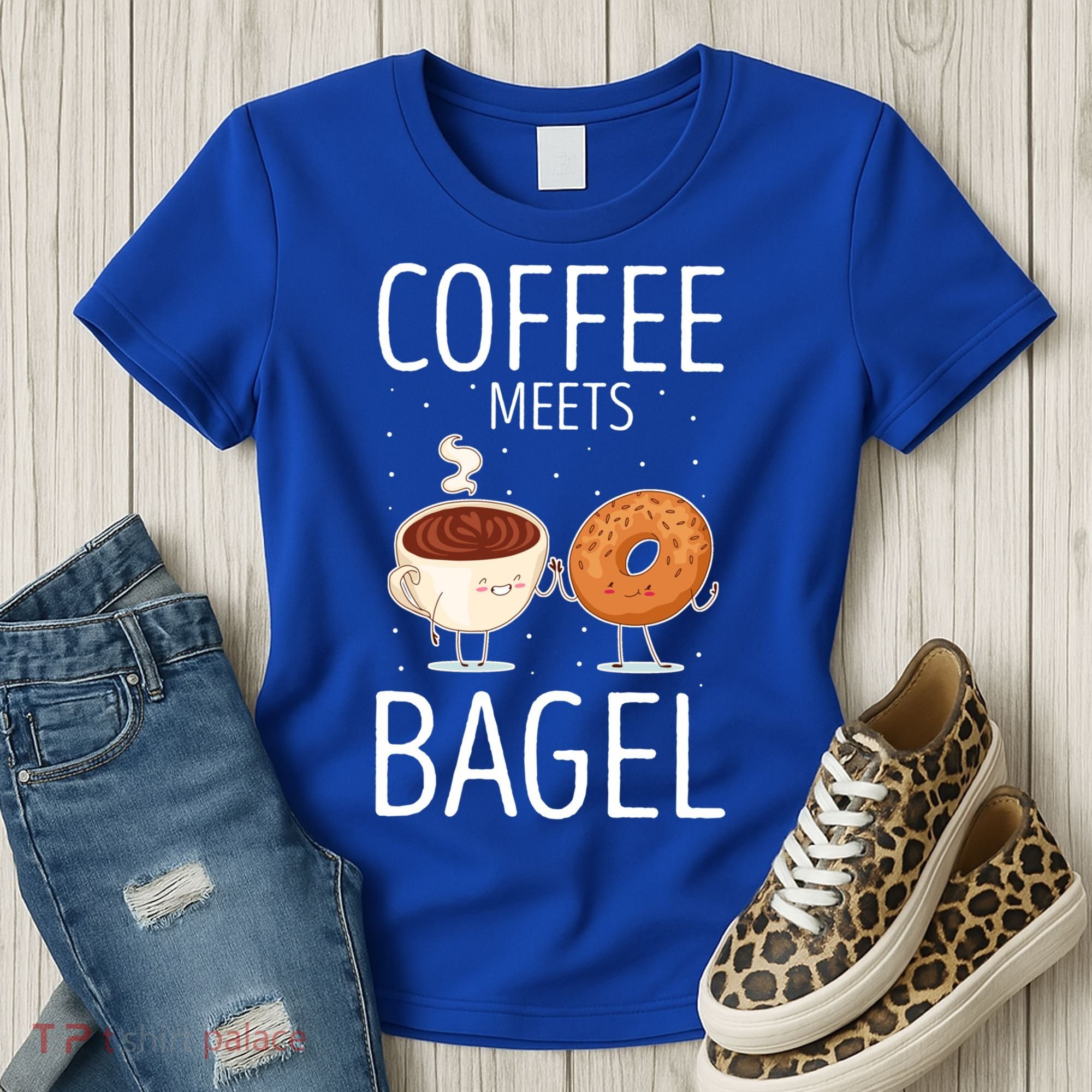Coffee Meets Bagel Baking Bagel Lover Baker Bagels Dough Cute Gift Women's T-Shirt