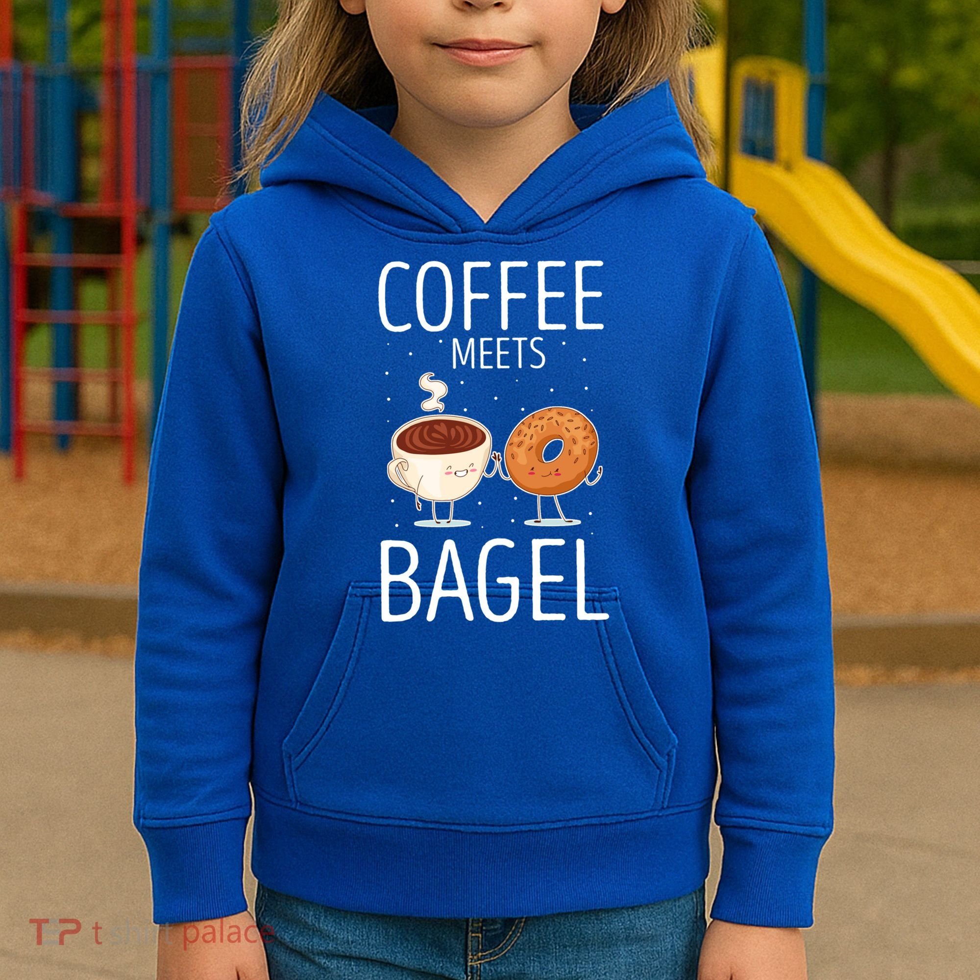 Coffee Meets Bagel Baking Bagel Lover Baker Bagels Dough Cute Gift Kids Hoodie
