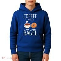 Coffee Meets Bagel Baking Bagel Lover Baker Bagels Dough Cute Gift Kids Hoodie thumb 4