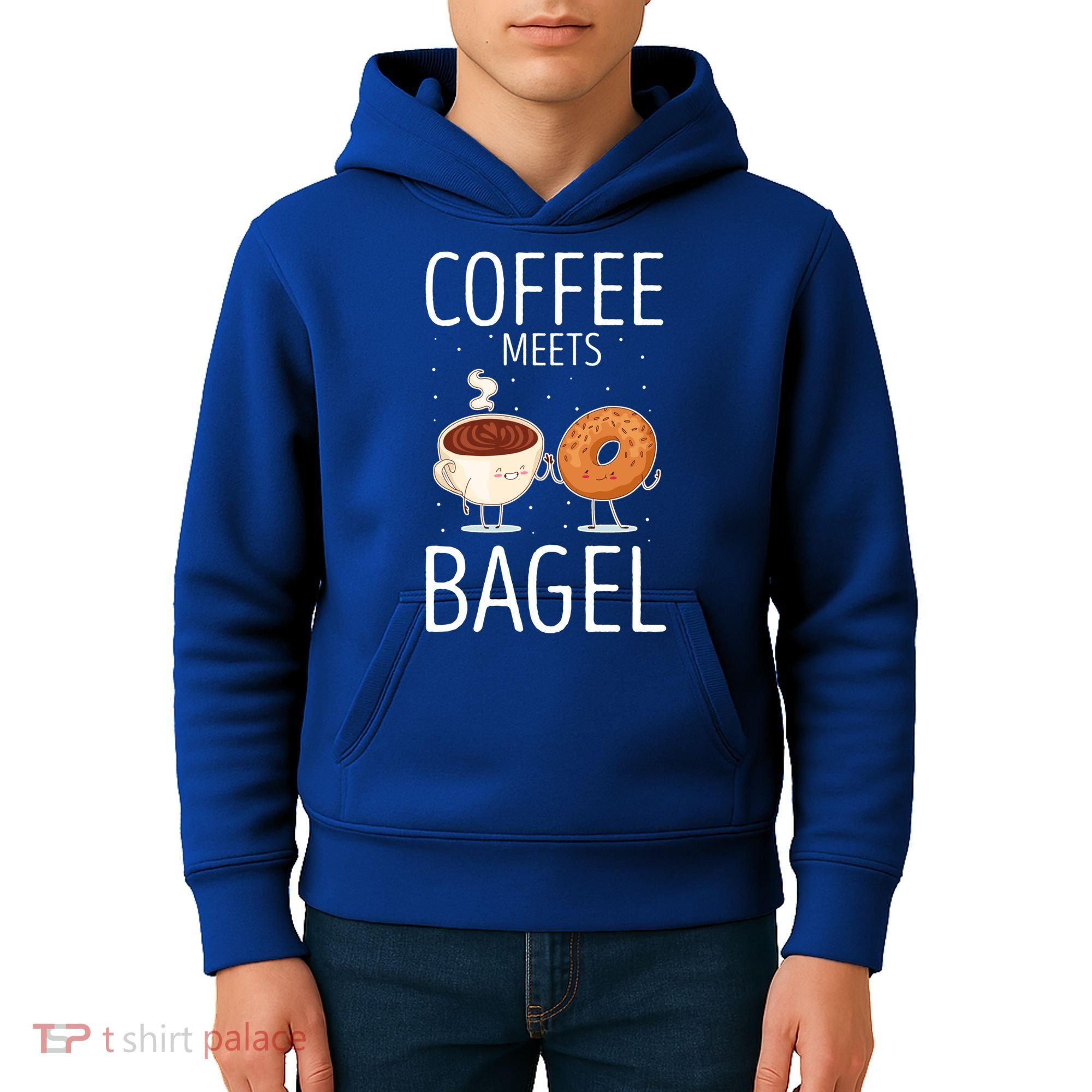 Coffee Meets Bagel Baking Bagel Lover Baker Bagels Dough Cute Gift Kids Hoodie