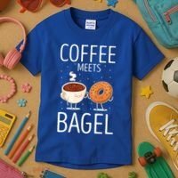 Coffee Meets Bagel Baking Bagel Lover Baker Bagels Dough Cute Gift Kids T-Shirt thumb 3