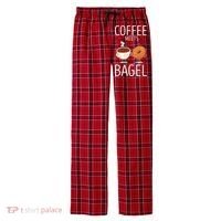 Coffee Meets Bagel Baking Bagel Lover Baker Bagels Dough Cute Gift Men's Flannel Plaid Pajama Pants thumb 0