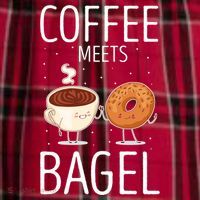 Coffee Meets Bagel Baking Bagel Lover Baker Bagels Dough Cute Gift Men's Flannel Plaid Pajama Pants thumb 2