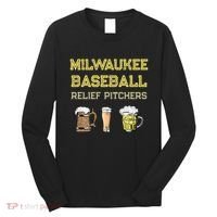 Classic Milwaukee Baseball & Beer Fan Retro Wisconsin Long Sleeve Shirt thumb 0
