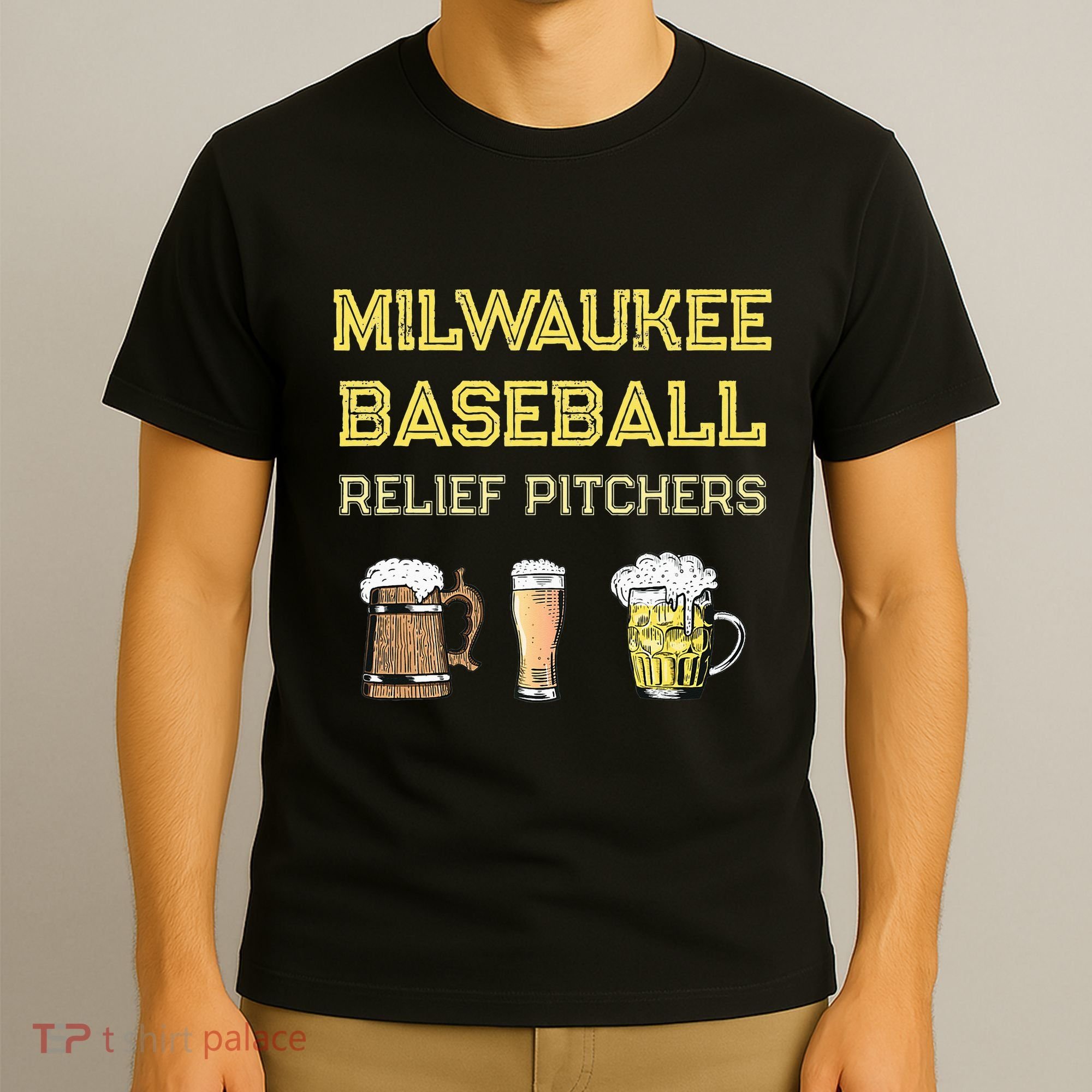 Classic Milwaukee Baseball & Beer Fan Retro Wisconsin T-Shirt