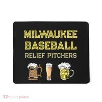 Classic Milwaukee Baseball & Beer Fan Retro Wisconsin Mousepad thumb 0