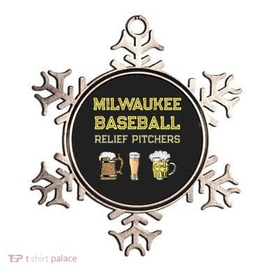 Classic Milwaukee Baseball & Beer Fan Retro Wisconsin Ornament