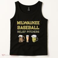 Classic Milwaukee Baseball & Beer Fan Retro Wisconsin Tank Top thumb 2