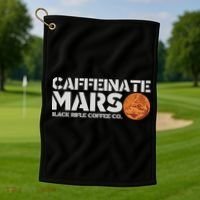 Caffeinate Mars Black Rifle Coffee Co. Golf Towel thumb 1