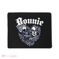 Couple Matching Bonnie & Clyde Chicano Style Heart Tattoo Outfit For Couples Mousepad thumb 0