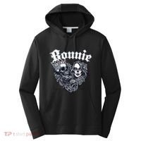 Couple Matching Bonnie & Clyde Chicano Style Heart Tattoo Outfit For Couples Performance Fleece Hoodie thumb 0