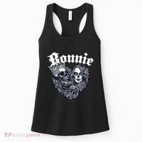 Couple Matching Bonnie & Clyde Chicano Style Heart Tattoo Outfit For Couples Women's Tank Top thumb 0