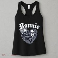 Couple Matching Bonnie & Clyde Chicano Style Heart Tattoo Outfit For Couples Women's Tank Top thumb 3
