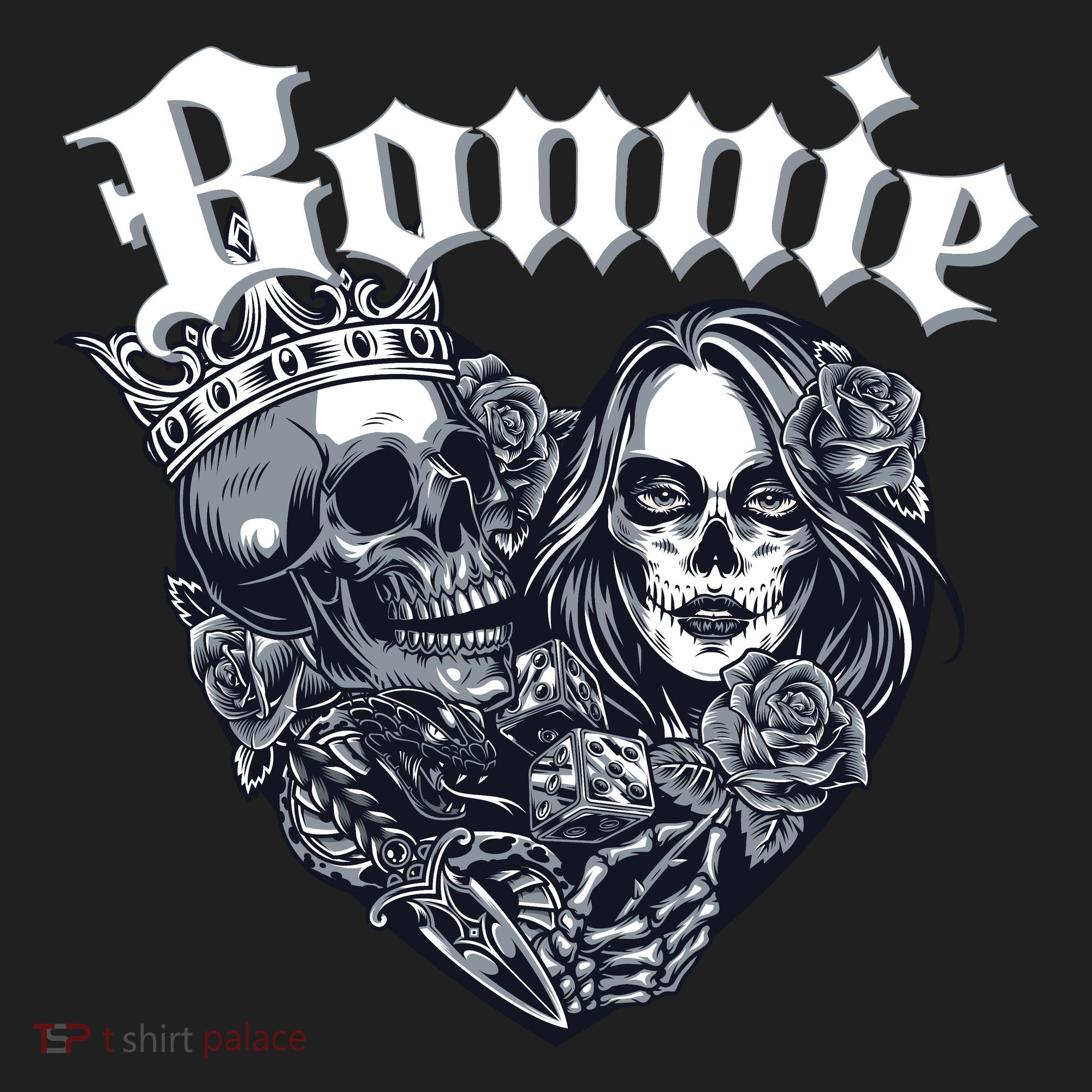 Couple Matching Bonnie & Clyde Chicano Style Heart Tattoo Outfit For Couples Hat