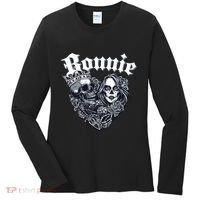 Couple Matching Bonnie & Clyde Chicano Style Heart Tattoo Outfit For Couples Women's Long Sleeve Shirt thumb 0