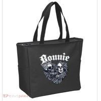 Couple Matching Bonnie & Clyde Chicano Style Heart Tattoo Outfit For Couples Tote Bag thumb 2