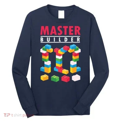 Cool Master Builder Building Blocks Bricks Toy Long Sleeve Shirt