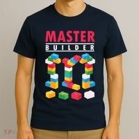 Cool Master Builder Building Blocks Bricks Toy T-Shirt thumb 3