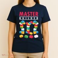 Cool Master Builder Building Blocks Bricks Toy T-Shirt thumb 4