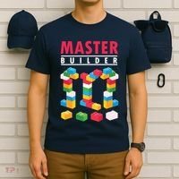 Cool Master Builder Building Blocks Bricks Toy T-Shirt thumb 6