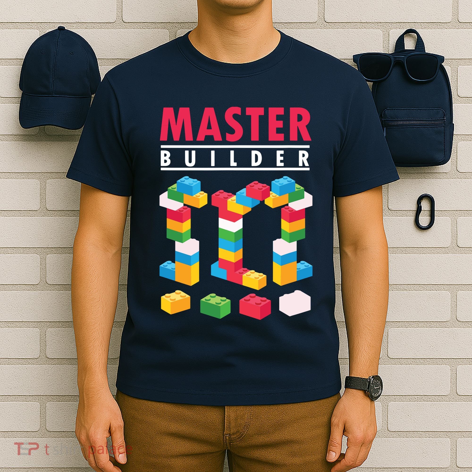 Cool Master Builder Building Blocks Bricks Toy T-Shirt