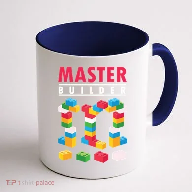 Cool Master Builder Building Blocks Bricks Toy Coffee Mug back