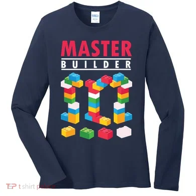 Cool Master Builder Building Blocks Bricks Toy Women's Long Sleeve Shirt