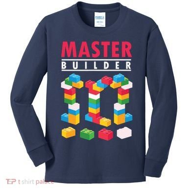 Cool Master Builder Building Blocks Bricks Toy Kids Long Sleeve Shirt