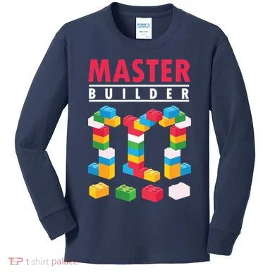 Cool Master Builder Building Blocks Bricks Toy Kids Long Sleeve Shirt