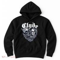 Couple Matching Bonnie & Clyde Chicano Style Heart Tattoo Outfit For Couples Hoodie thumb 0