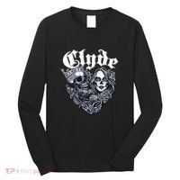 Couple Matching Bonnie & Clyde Chicano Style Heart Tattoo Outfit For Couples Long Sleeve Shirt thumb 0